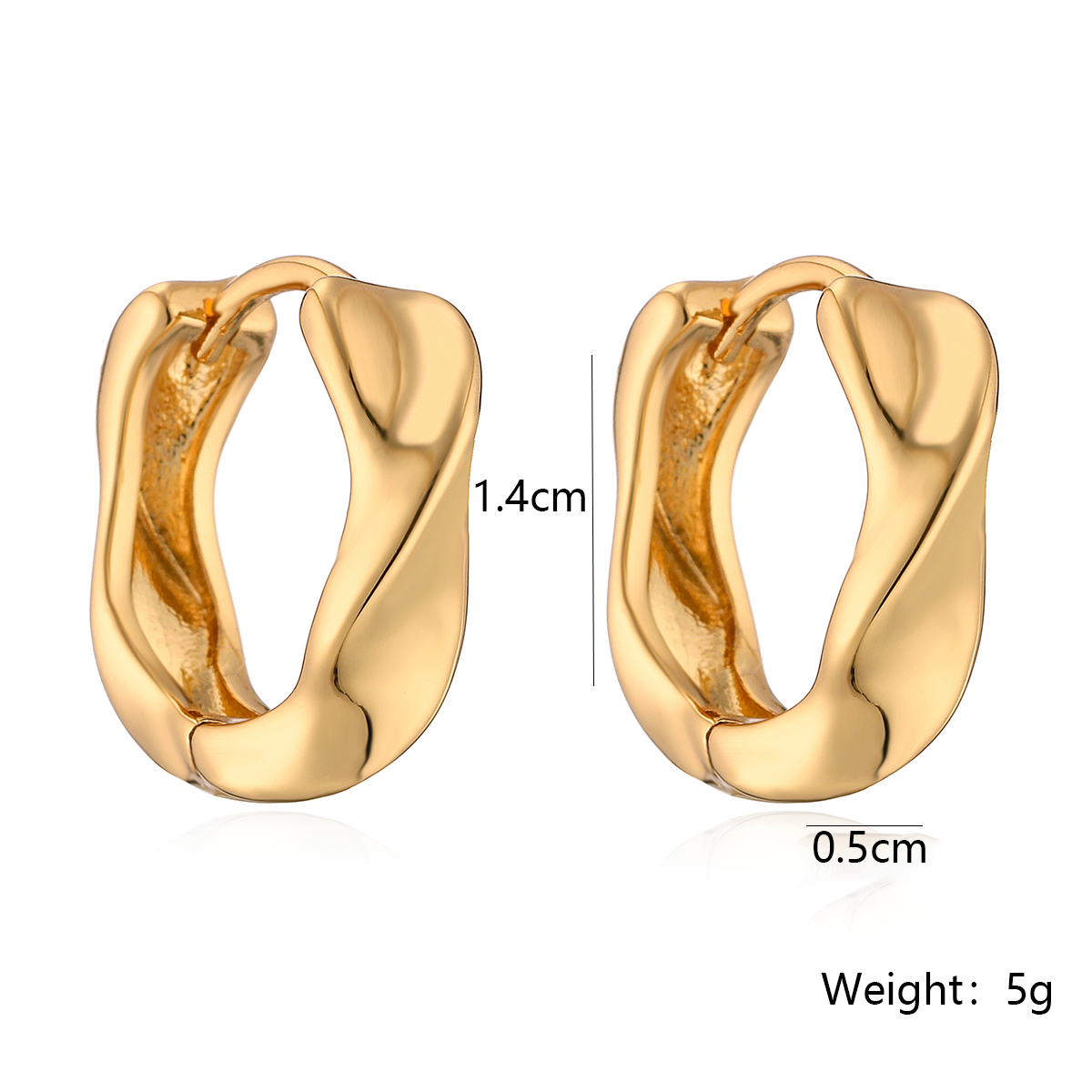1 Pair Vintage Style Simple Style Commute Geometric Plating Copper 18k Gold Plated Hoop Earrings display picture 1