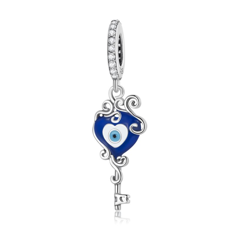 Casual Devil's Eye Heart Shape Sterling Silver Jewelry Accessories display picture 2