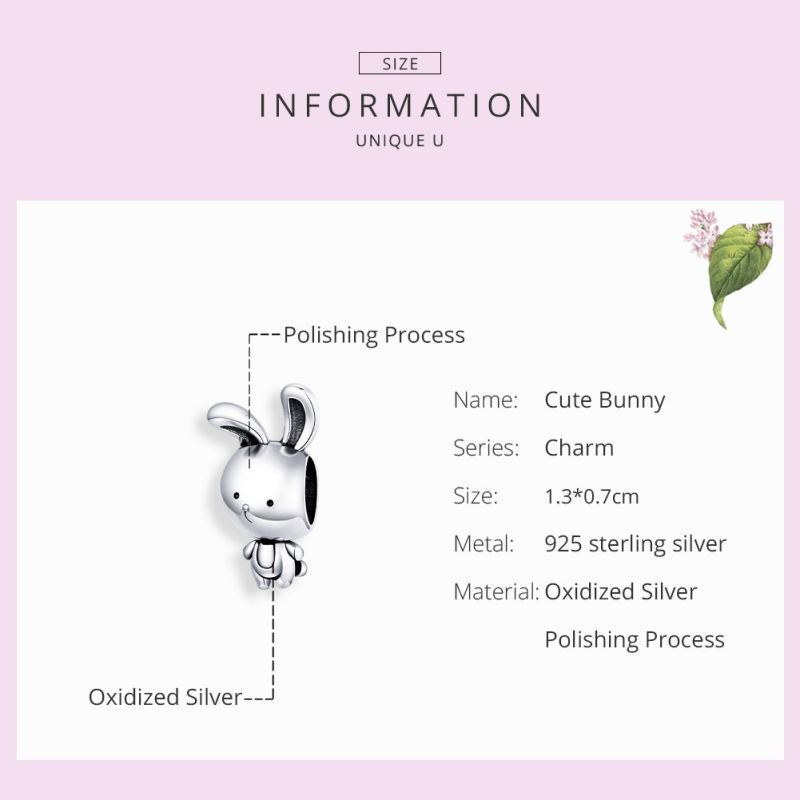 Casual Rabbit Sterling Silver Inlay Zircon Jewelry Accessories display picture 12