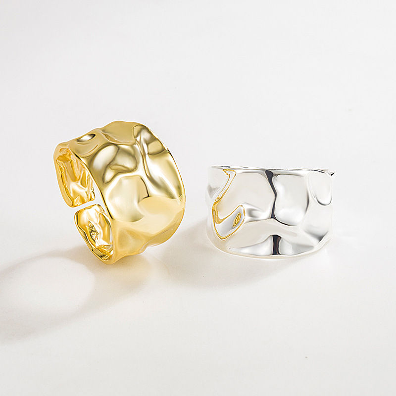 Einfacher Stil Einfarbig Sterling Silber Vergoldet Ringe In Masse display picture 1