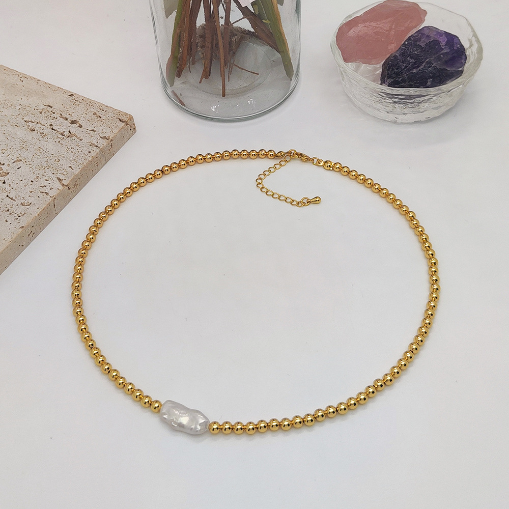 Multi-layer Twin Necklace Female European And American National Style Ins Niche Natural Pearl Hand-woven Beads Clavicle Chain Female display picture 4