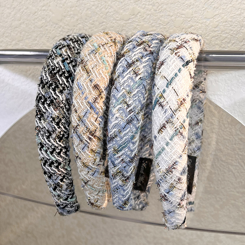Women's Elegant Lady Houndstooth Spot Cloth Hair Band display picture 4