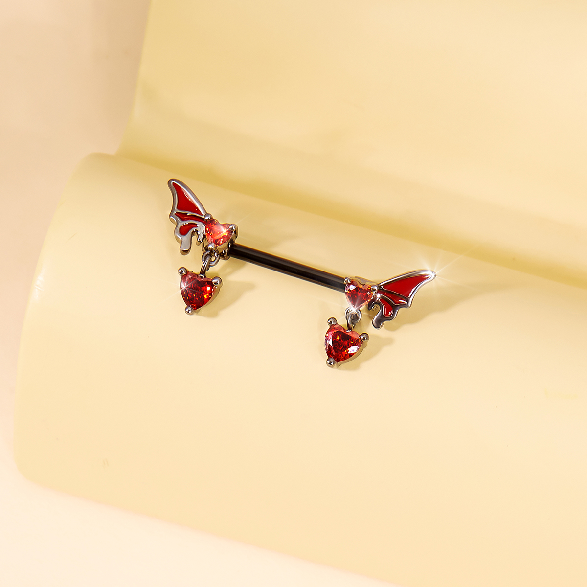 Y2k Sexy Butterfly Stainless Steel Zircon Belly Ring In Bulk display picture 13