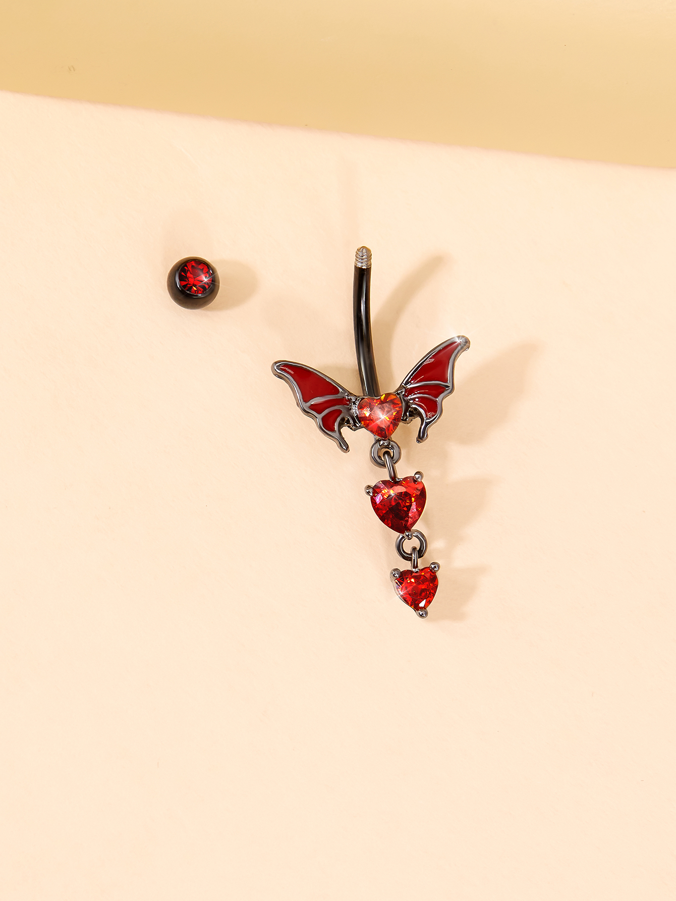 Y2k Sexy Butterfly Stainless Steel Zircon Belly Ring In Bulk display picture 16