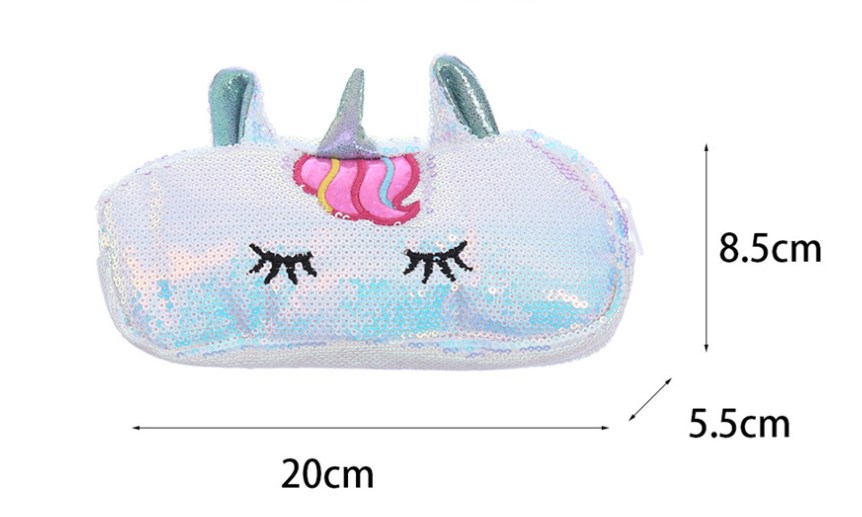 Unicorn Sequin Learning Cute Pencil Case display picture 5