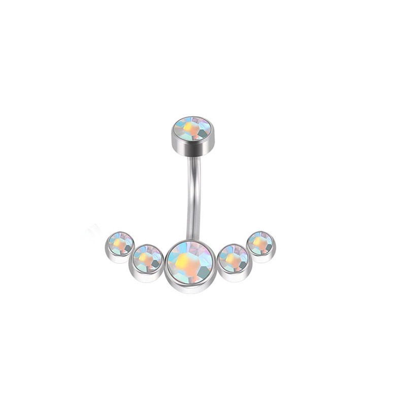 Basic Vacation Sexy Geometric Stainless Steel Zircon Belly Ring In Bulk display picture 5