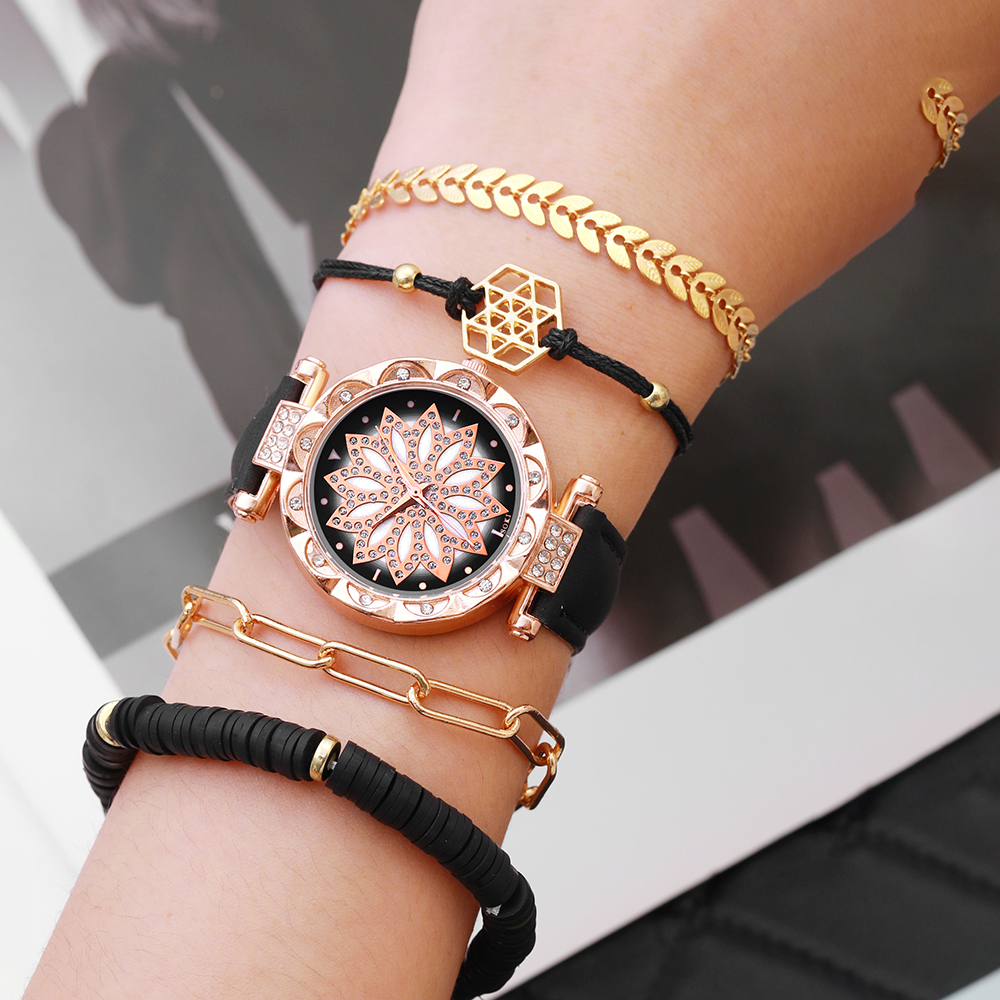 Casual Lady Spiral Stripe Buckle Quartz Women's Watches display picture 8
