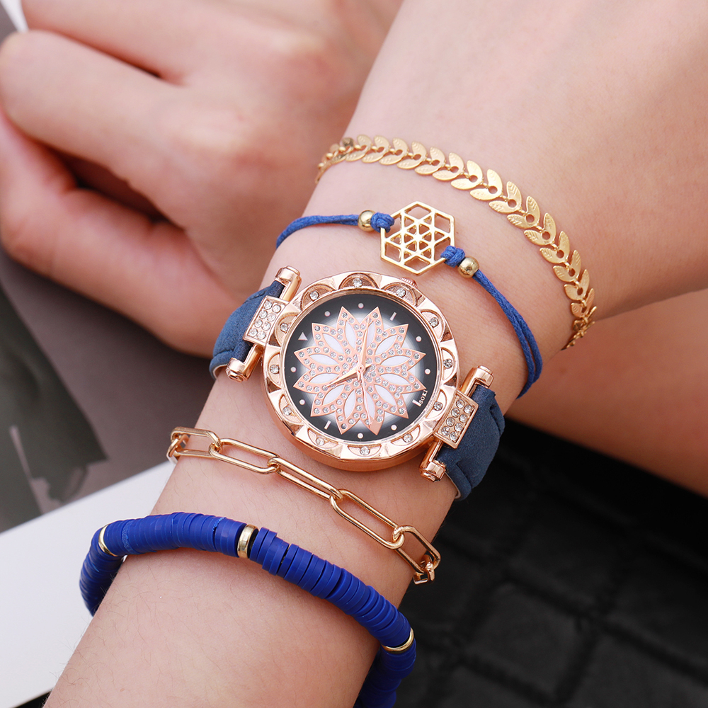 Casual Lady Spiral Stripe Buckle Quartz Women's Watches display picture 26