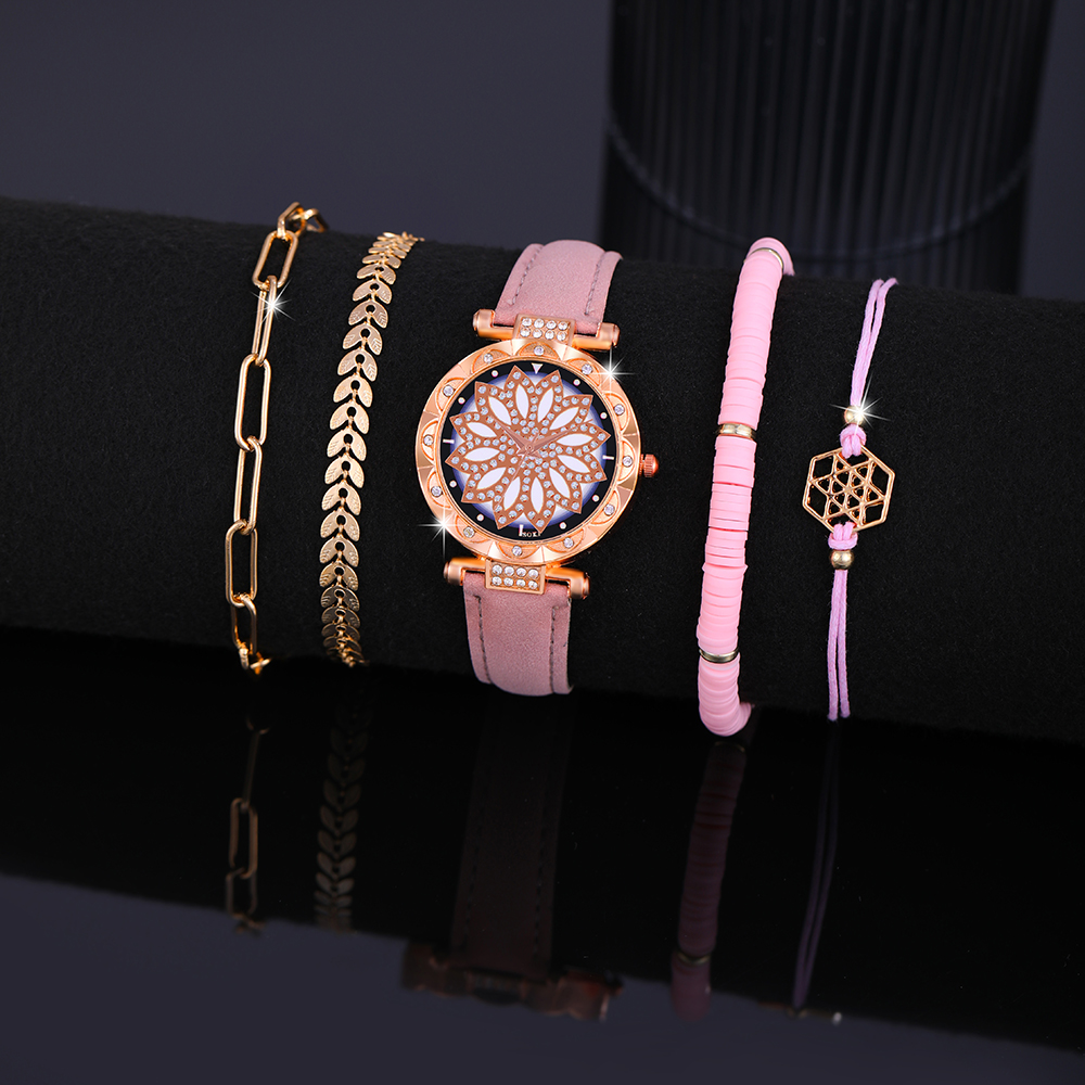 Casual Lady Spiral Stripe Buckle Quartz Women's Watches display picture 27