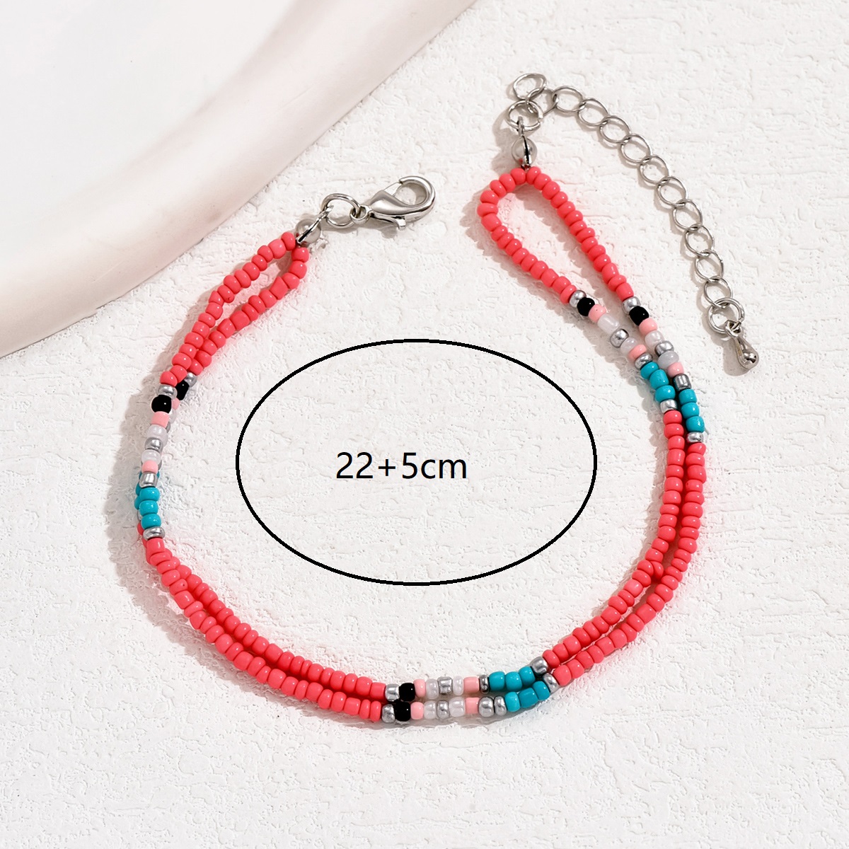 Casual Vacation Beach Geometric Plastic Ferroalloy Beaded Women's Anklet display picture 1