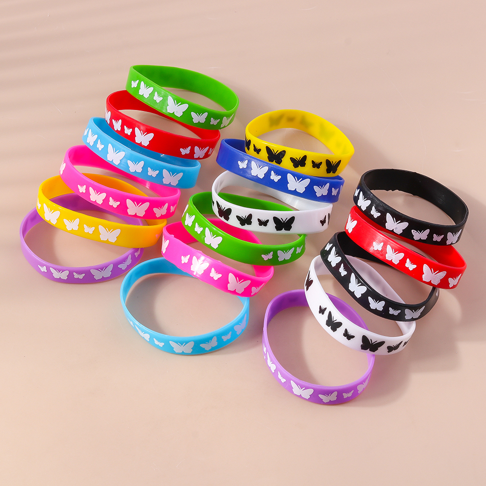 Casual Solid Color Rubber Women's Wristband display picture 10