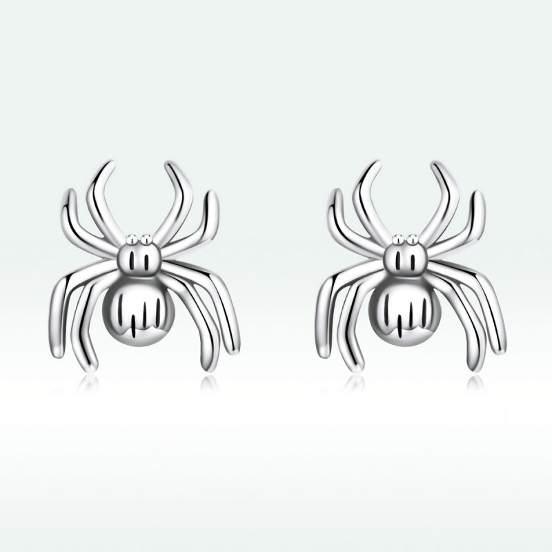 1 Pair Cartoon Style Spider Sterling Silver Ear Studs display picture 3