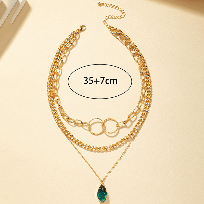 Elegant Geometric Alloy Plating Women's Layered Necklaces display picture 6