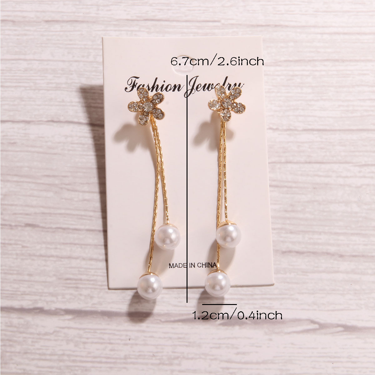 1 Pair Elegant Glam Luxurious Tassel Flower Inlay Alloy Rhinestones Pearl Drop Earrings display picture 4