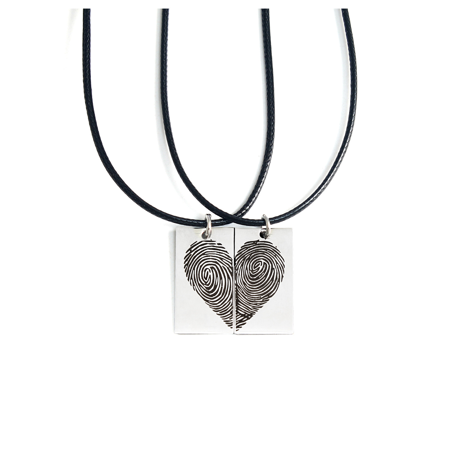 Basic Classic Style Heart Shape Stainless Steel Couple Pendant Necklace display picture 6