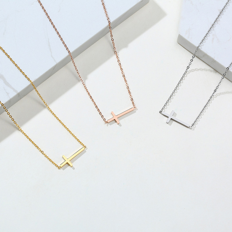 Stainless Steel Gold Plated Simple Style Plating Solid Color Necklace display picture 6
