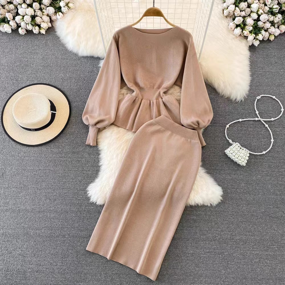 Casual Outdoor Daily Women's Elegant Romantic Solid Color Chiffon Elastic Waist Skirt Sets Skirt Sets display picture 3