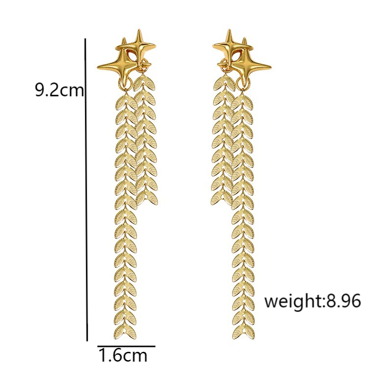 Wholesale Jewelry Simple Style Classic Style Solid Color Alloy Chain Drop Earrings display picture 6