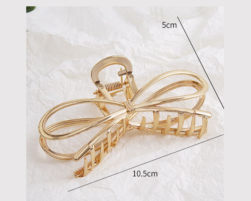 Women's Sweet Bow Knot Metal Plating Hair Claws display picture 2