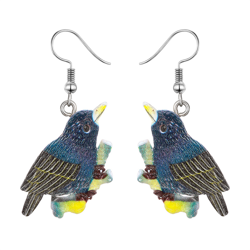 Wholesale Jewelry Cute Simple Style Bird Resin Drop Earrings display picture 4