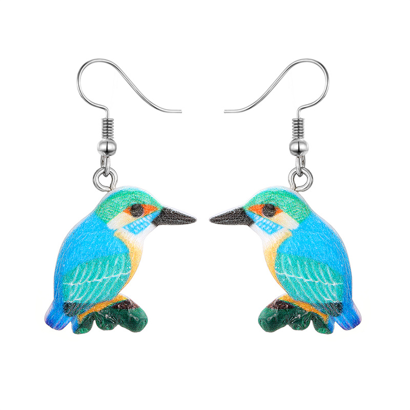 Wholesale Jewelry Cute Simple Style Bird Resin Drop Earrings display picture 2