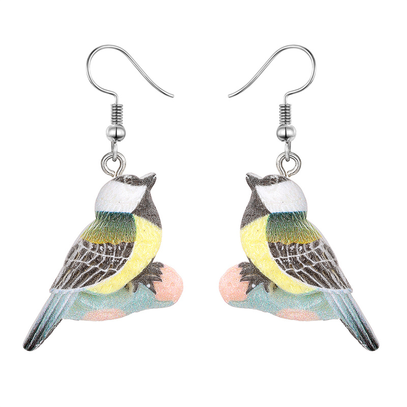 Wholesale Jewelry Cute Simple Style Bird Resin Drop Earrings display picture 3
