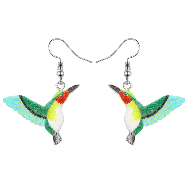 Wholesale Jewelry Cute Simple Style Bird Resin Drop Earrings display picture 1