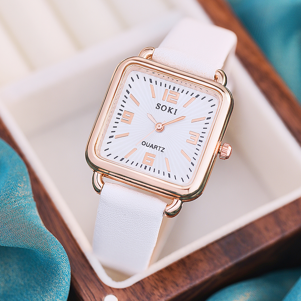 Lady Solid Color Buckle Quartz Women's Watches display picture 7