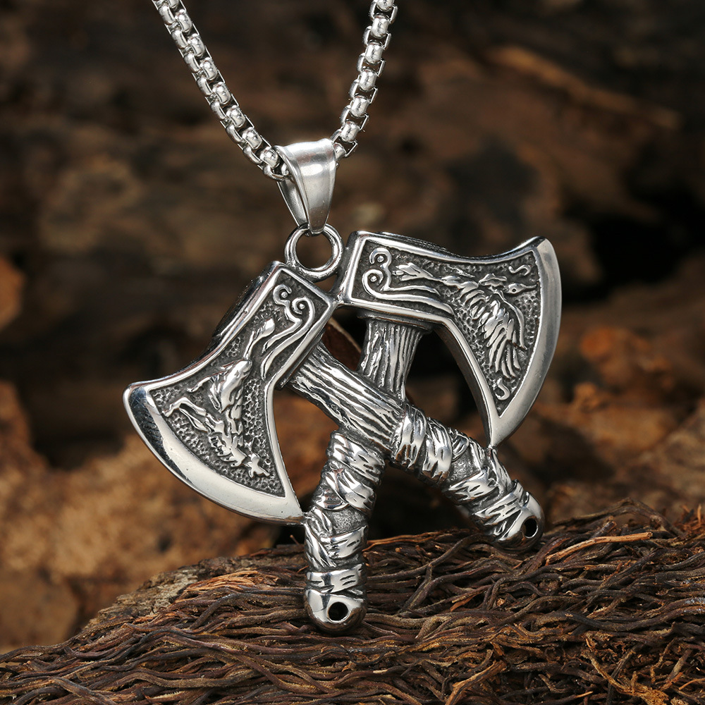 Hip-Hop Axe Stainless Steel None Men's Pendant Necklace display picture 3