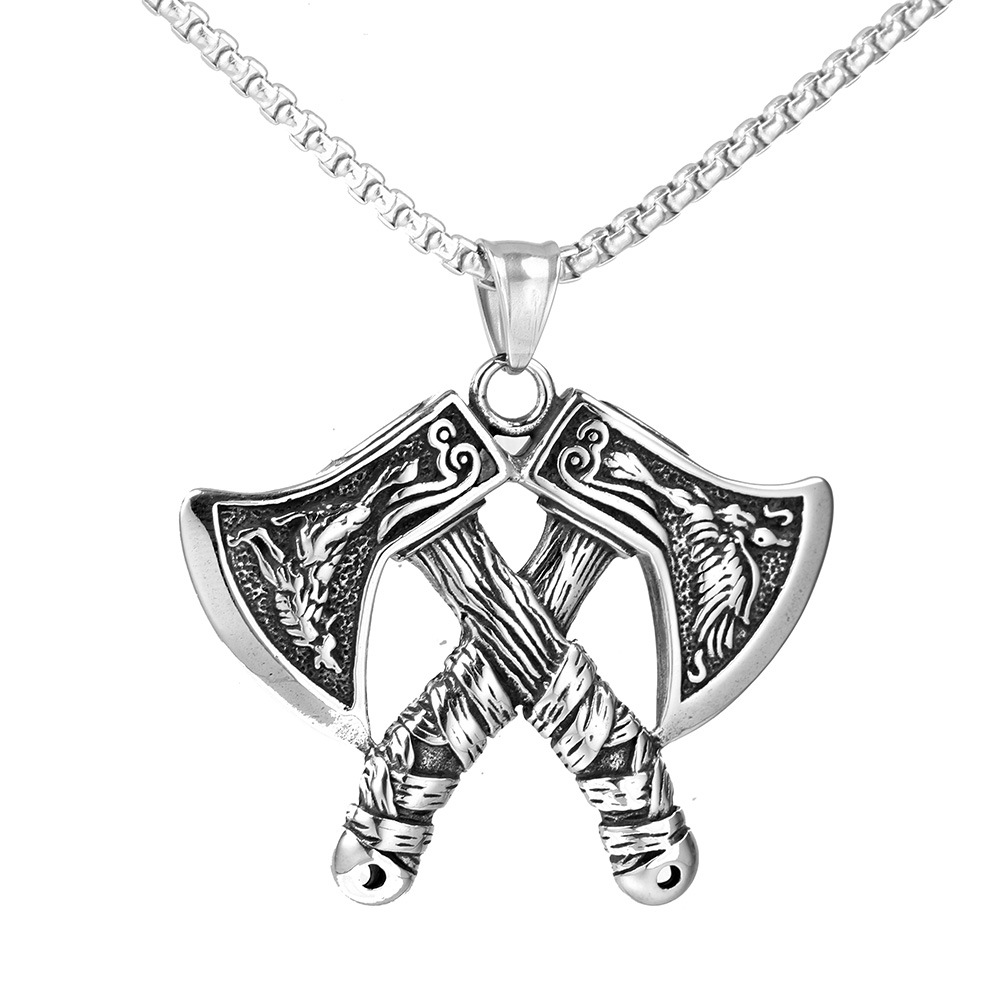 Hip-Hop Axe Stainless Steel None Men's Pendant Necklace display picture 5