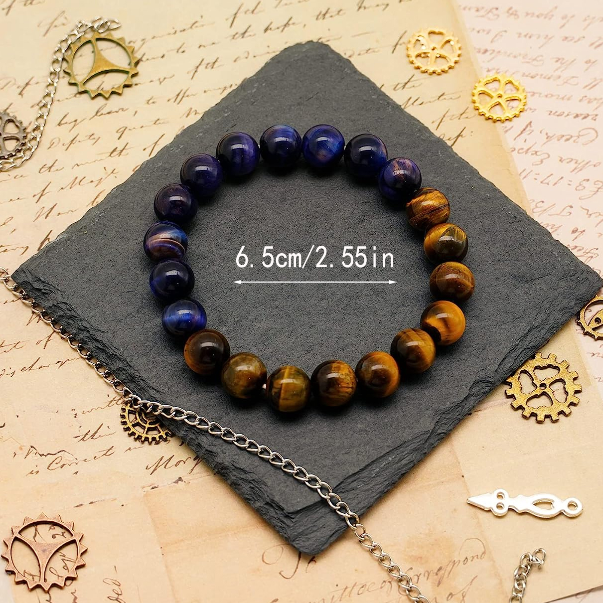 Casual Color Block Natural Stone Beaded Unisex Bracelets display picture 3