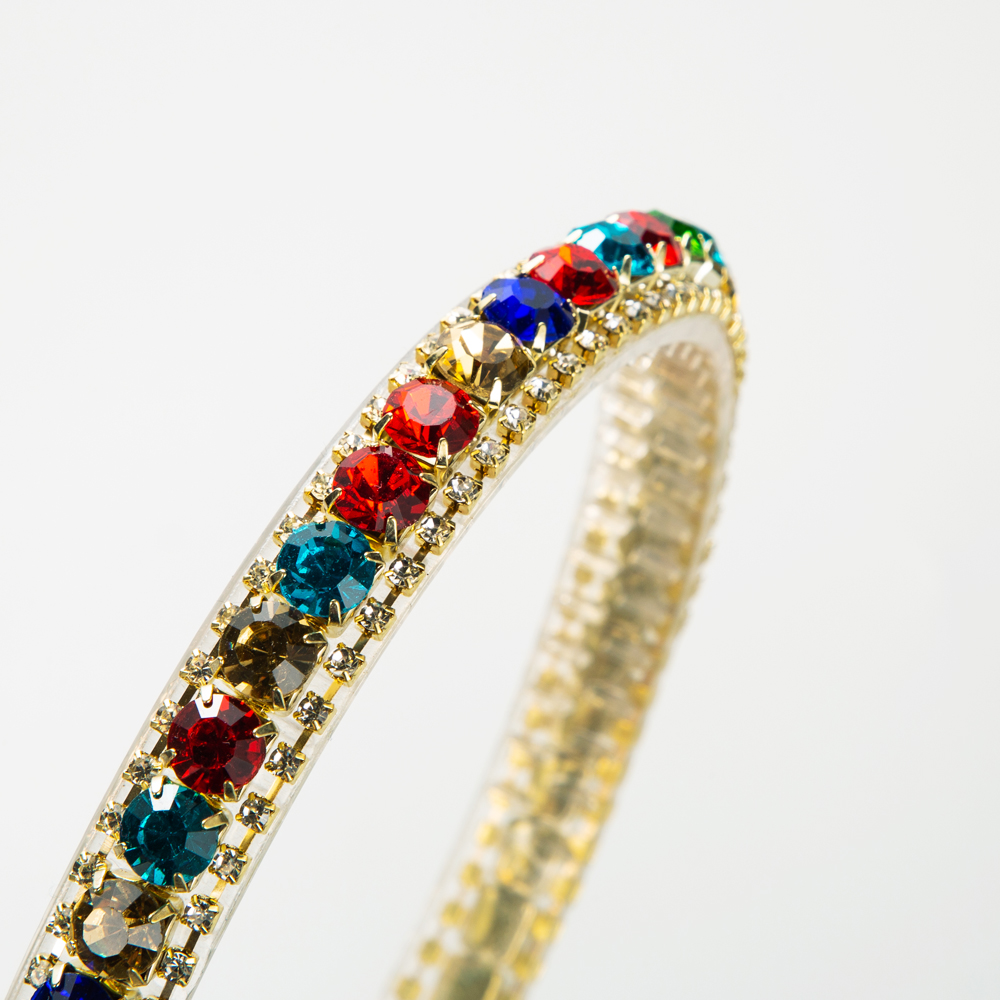 Elegant Luxurious Colorful Alloy Inlay Rhinestones Hair Band display picture 3