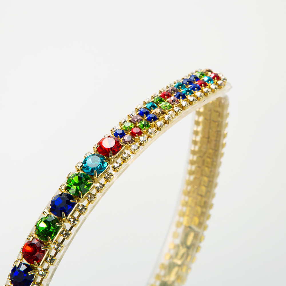 Elegant Luxurious Colorful Alloy Inlay Rhinestones Hair Band display picture 4