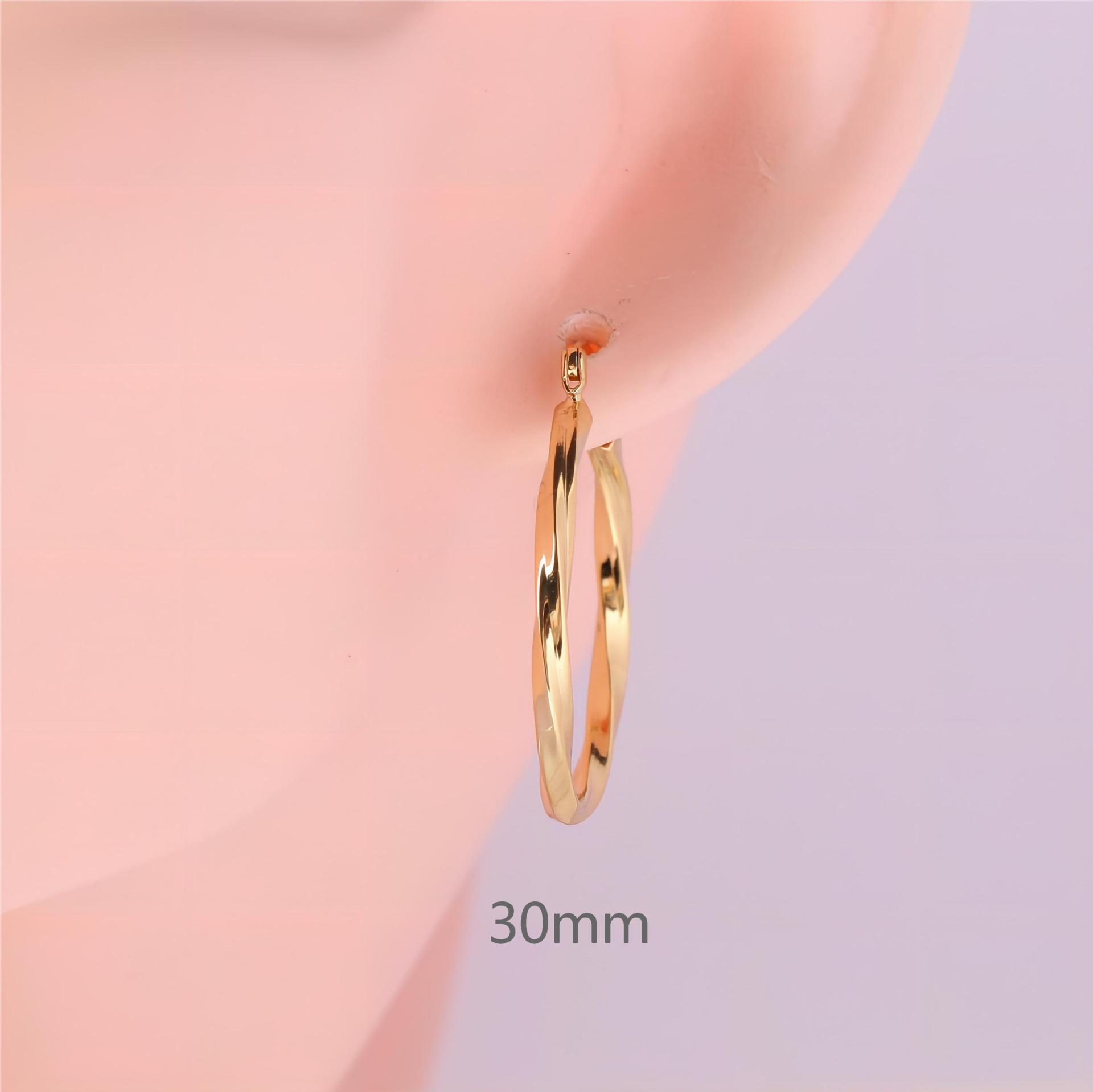 1 Pair Simple Style Circle Plating Sterling Silver Earrings display picture 3