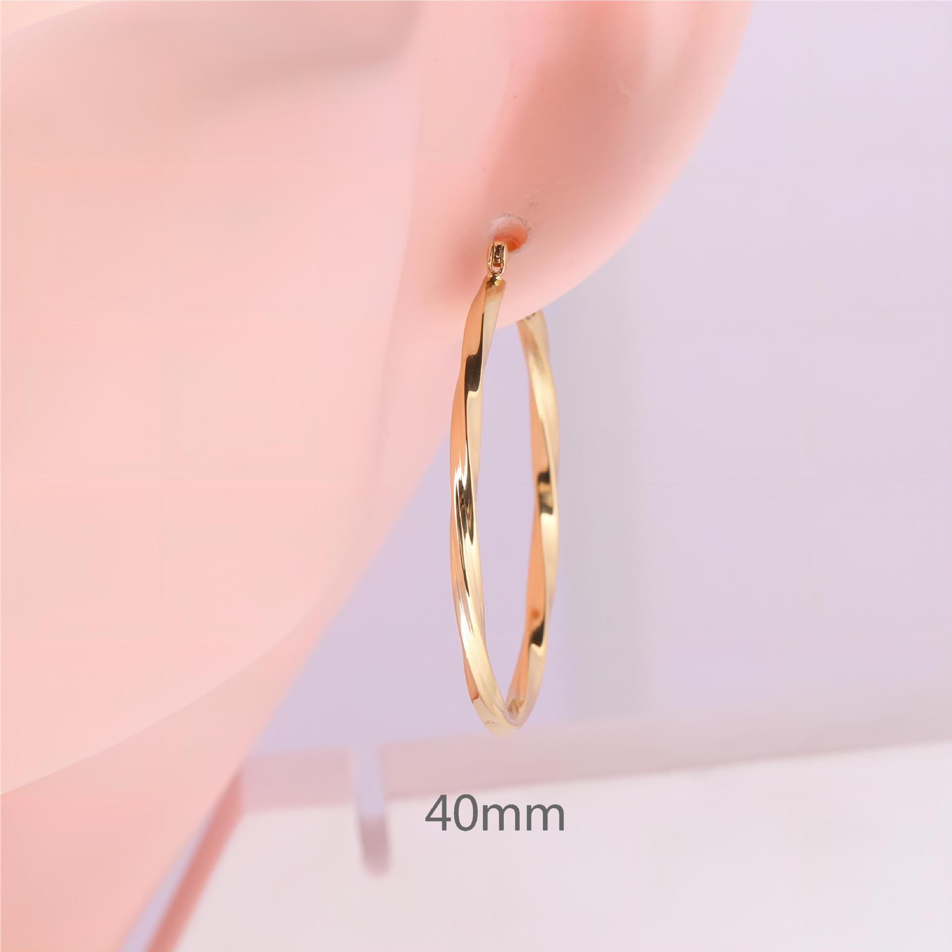 1 Pair Simple Style Circle Plating Sterling Silver Earrings display picture 5