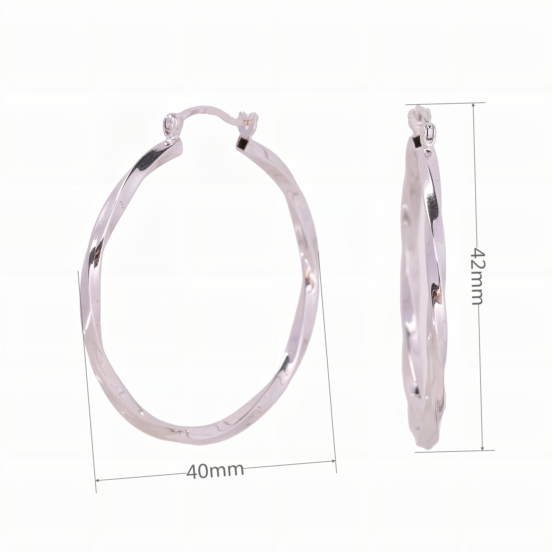 1 Paar Einfacher Stil Kreis Überzug Sterling Silber Ohrringe display picture 17