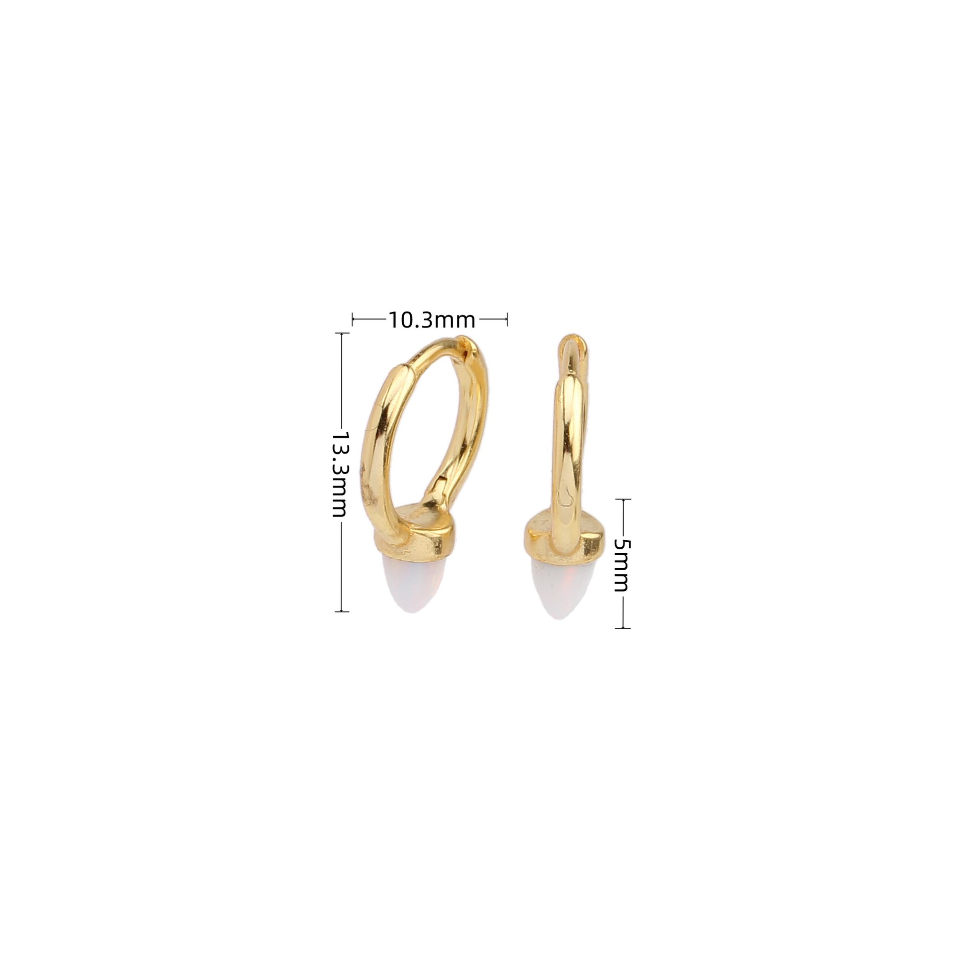 1 Pair Simple Style Printing Plating Sterling Silver White Gold Plated Gold Plated Earrings display picture 2