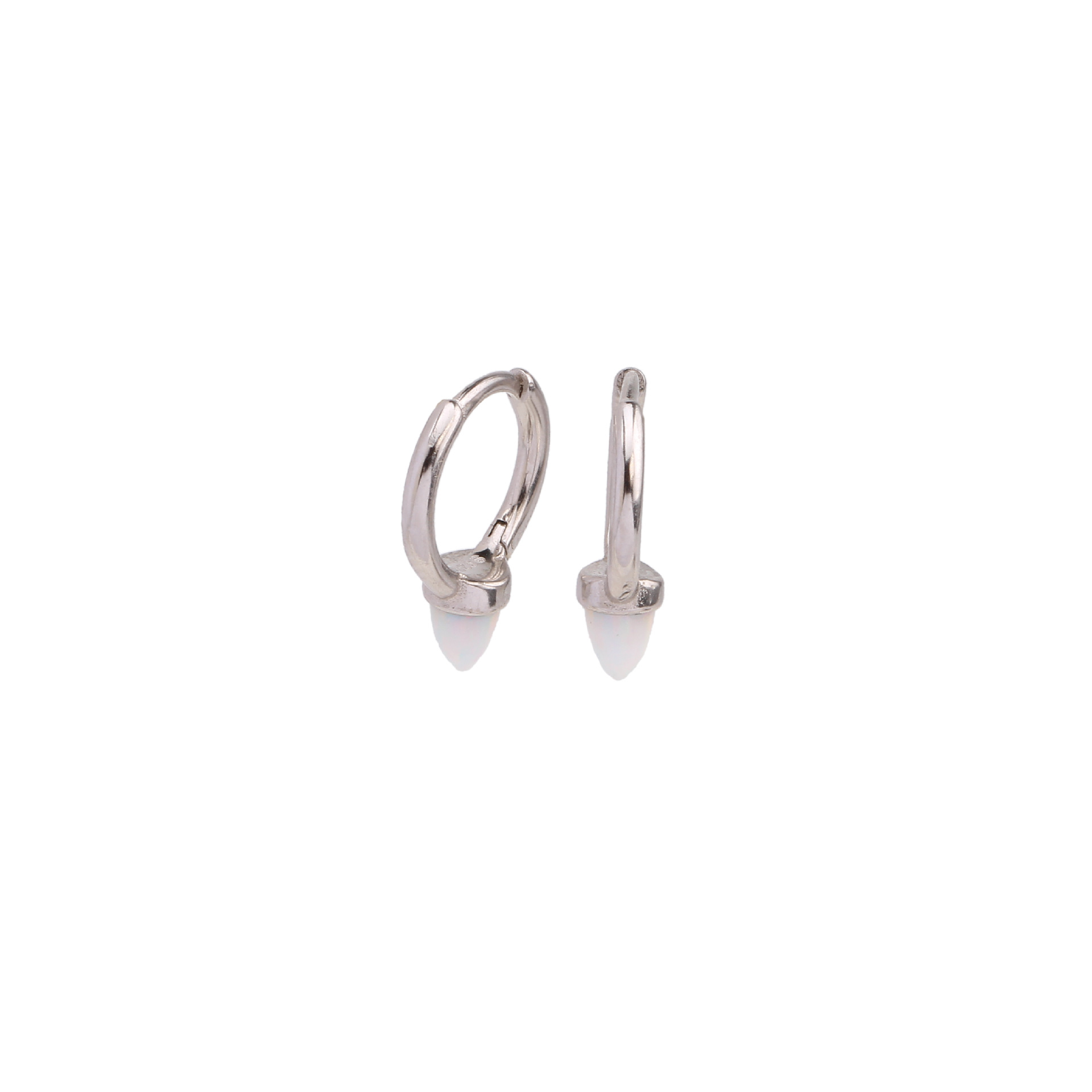 1 Paire Style Simple Impression Placage Argent Sterling Or Blanc Plaqué Plaqué Or Des Boucles D'oreilles display picture 3