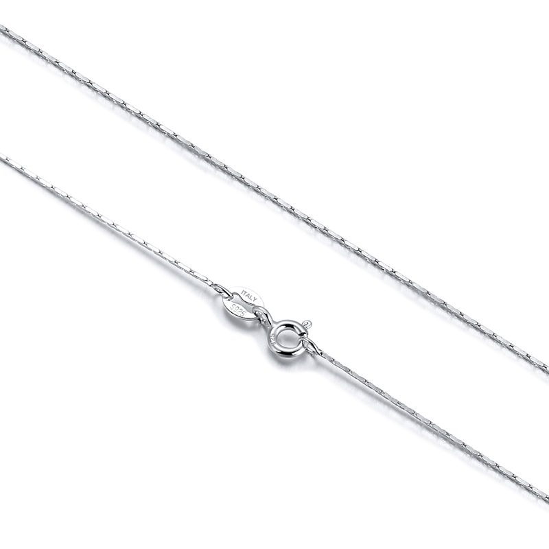 Simple Style Classic Style Geometric Sterling Silver White Gold Plated Rhodium Plated Silver Plated Necklace In Bulk display picture 1