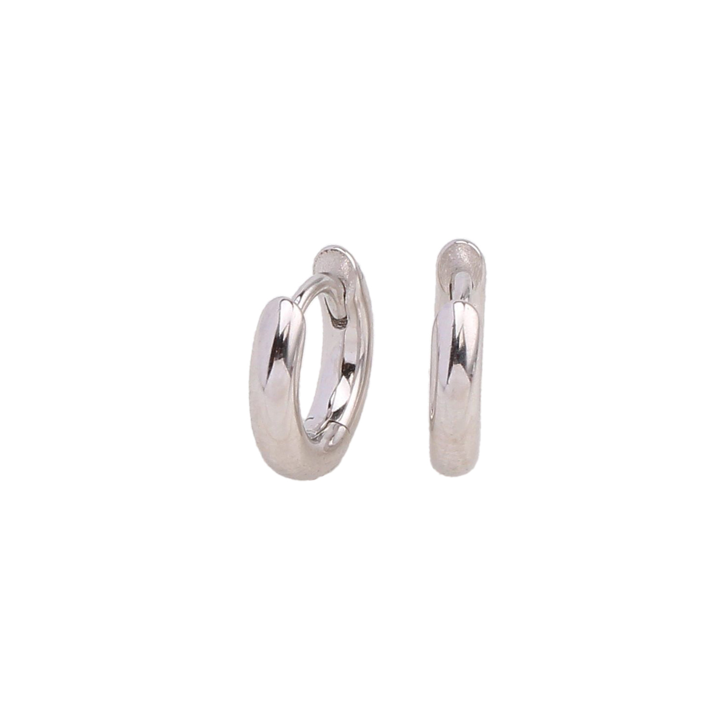 1 Pair Simple Style Solid Color Plating Sterling Silver Earrings display picture 3