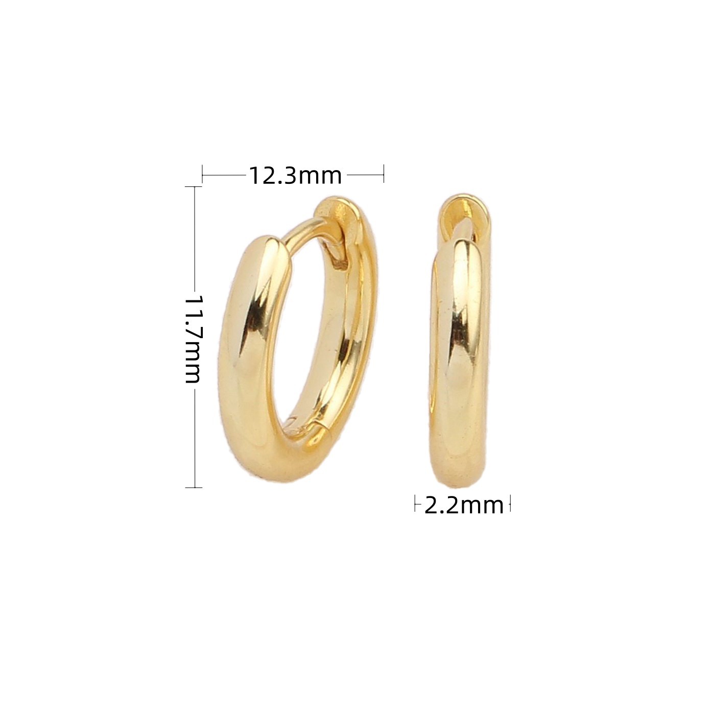 1 Pair Simple Style Solid Color Plating Sterling Silver Earrings display picture 14