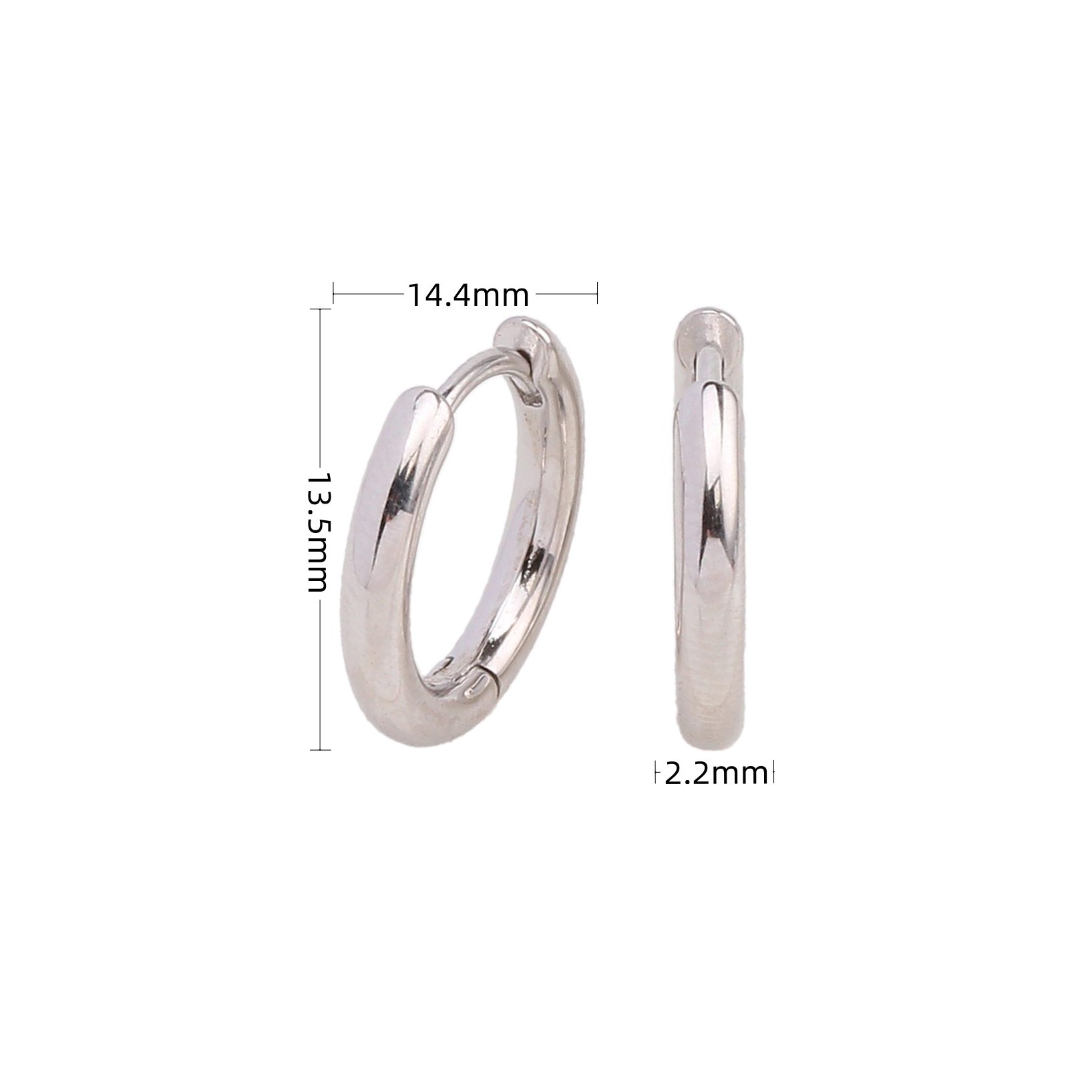 1 Pair Simple Style Solid Color Plating Sterling Silver Earrings display picture 28