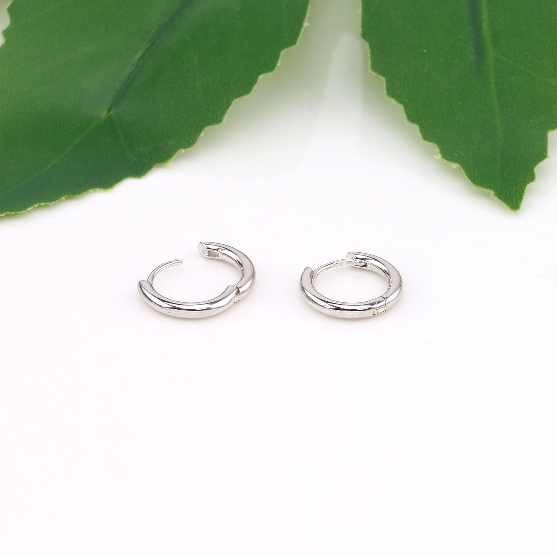 1 Pair Simple Style Solid Color Plating Sterling Silver Earrings display picture 36