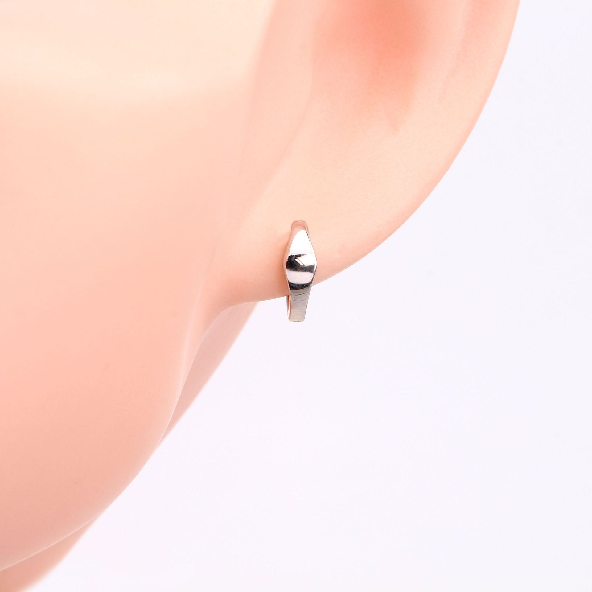 1 Paar Einfacher Stil Runden Überzug Sterling Silber Ohrringe display picture 8