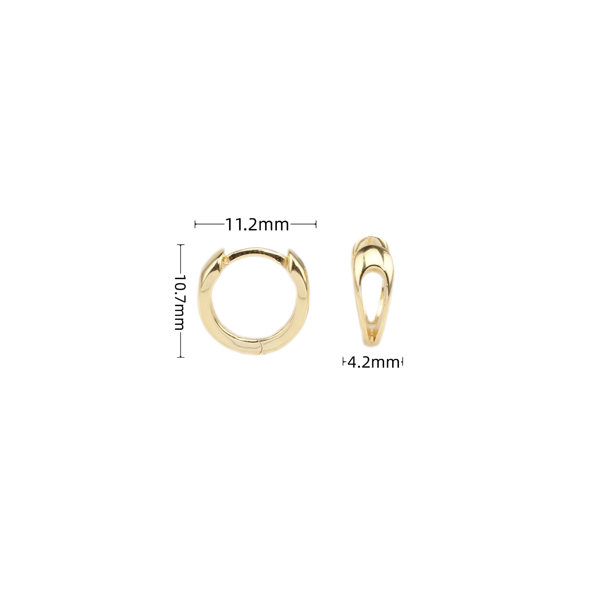 1 Pair Simple Style Round Plating Sterling Silver Earrings display picture 4