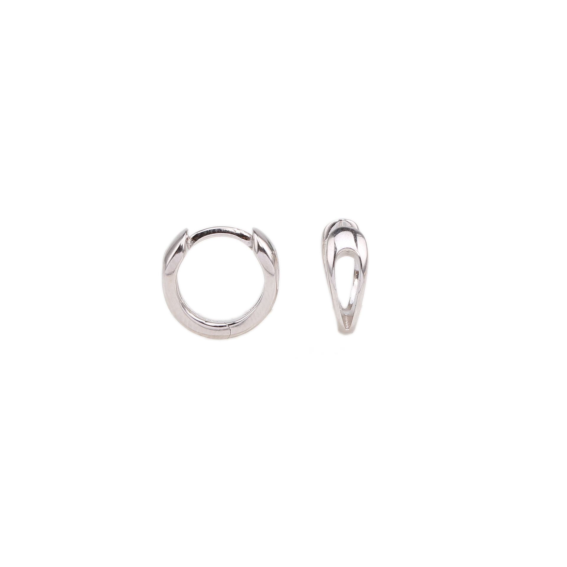 1 Pair Simple Style Round Plating Sterling Silver Earrings display picture 5