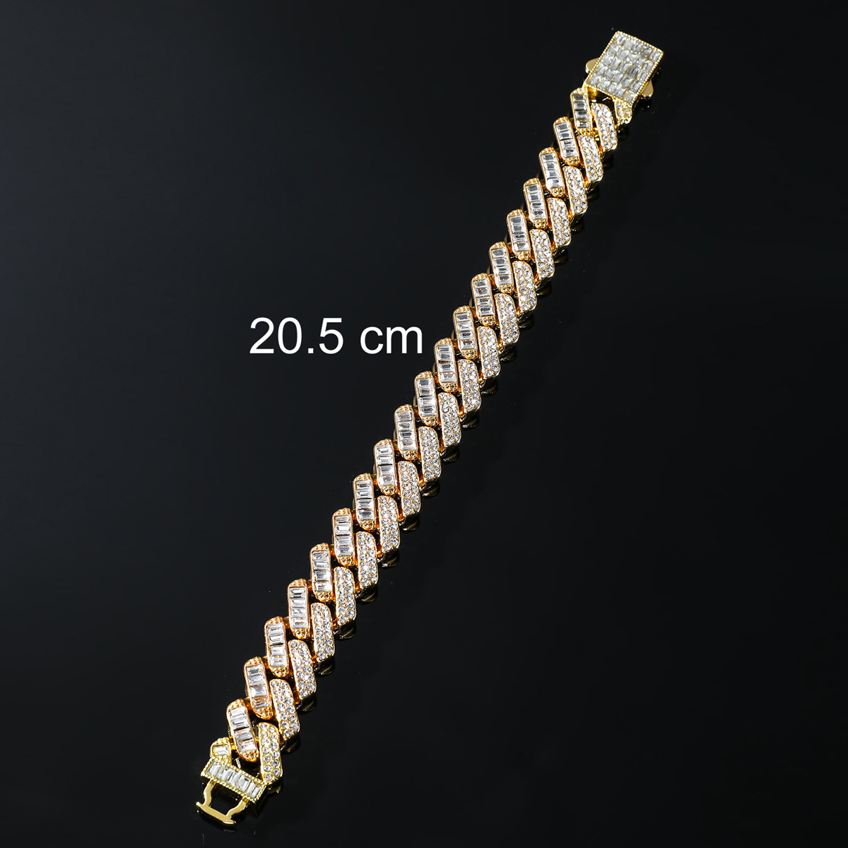 Hip-hop Streetwear Geometric Alloy Inlay Zircon Men's Bracelets display picture 2