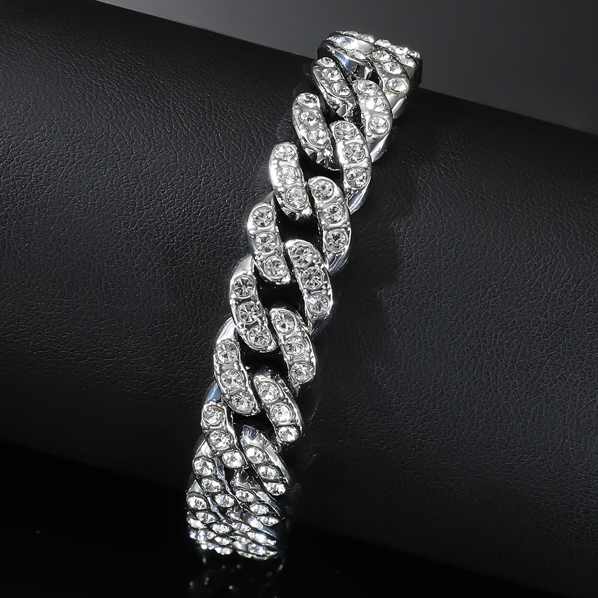 Punk Geometric Alloy Inlay Zircon Men's Bracelets display picture 9