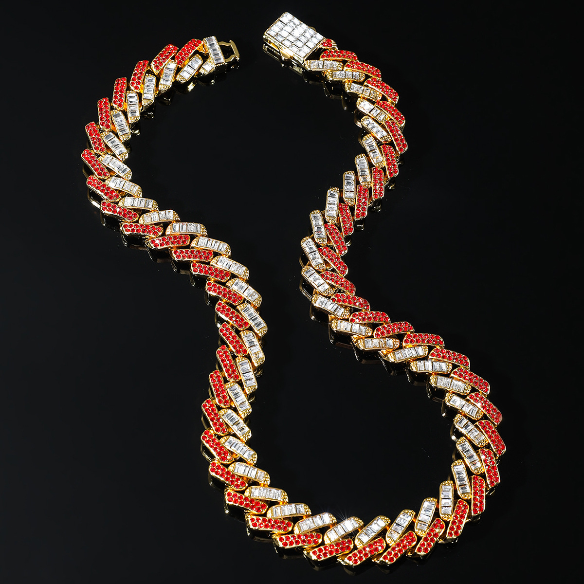 Hip-hop Geometric Zircon Alloy Wholesale Bracelets Necklace display picture 3
