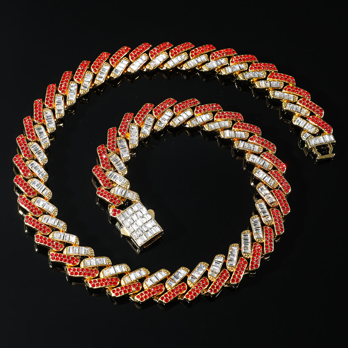 Hip-hop Geometric Zircon Alloy Wholesale Bracelets Necklace display picture 4